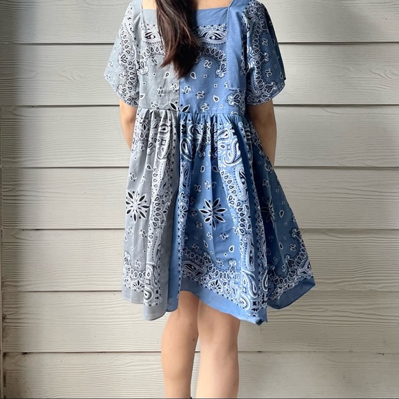 Handmade Bandana Dress/Half&Half - Picture 5 of 16